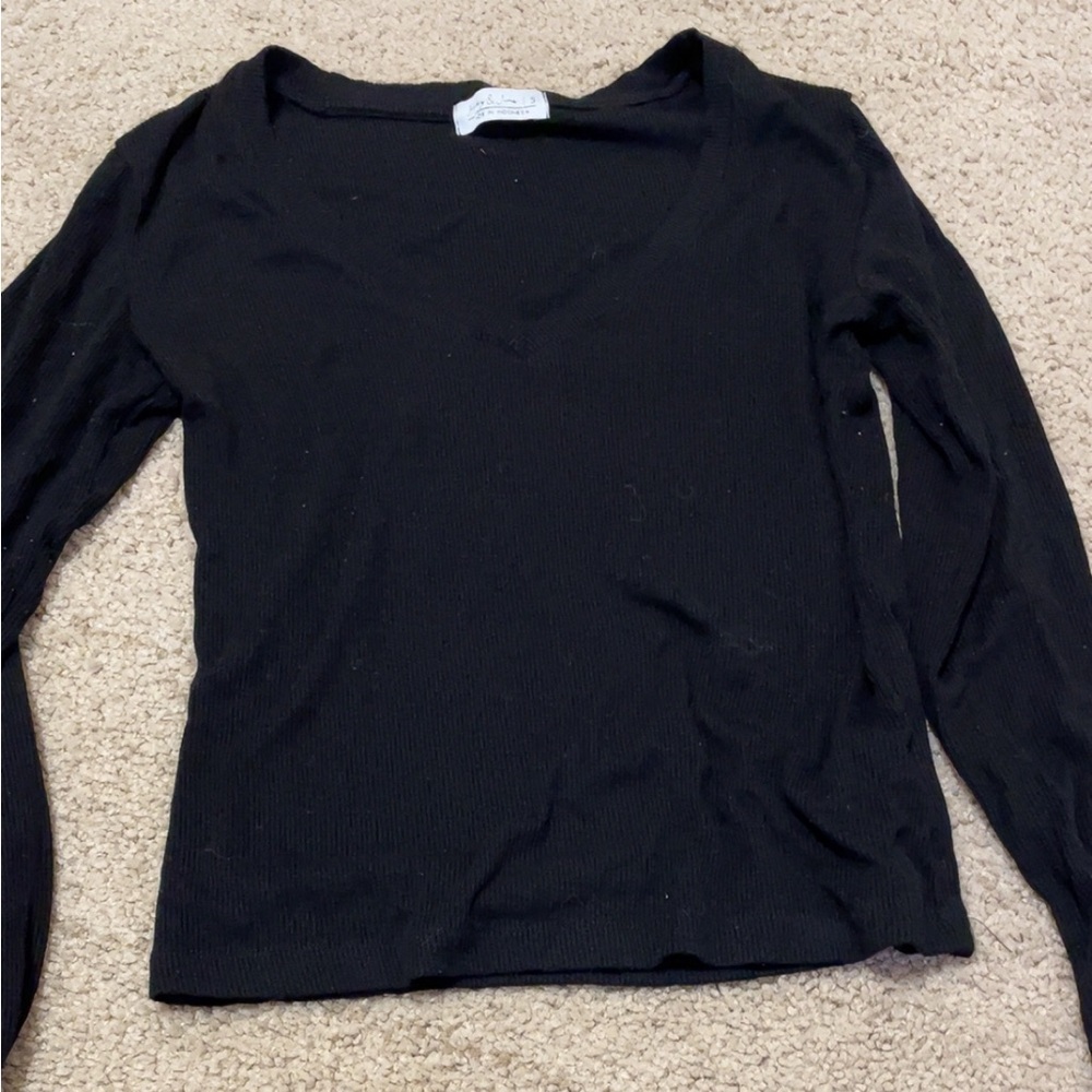 Black Long Sleeve Top